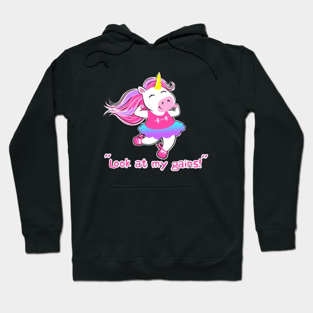 Unicorn fitness Hoodie by TimAddisonArt